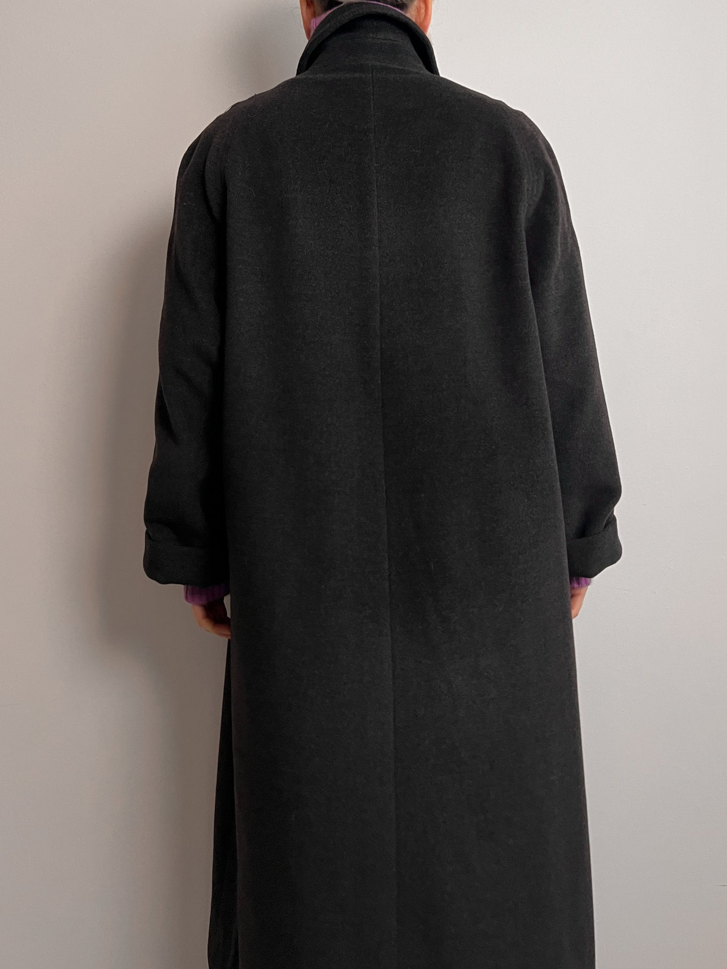 Piacenza wool and angora grey coat