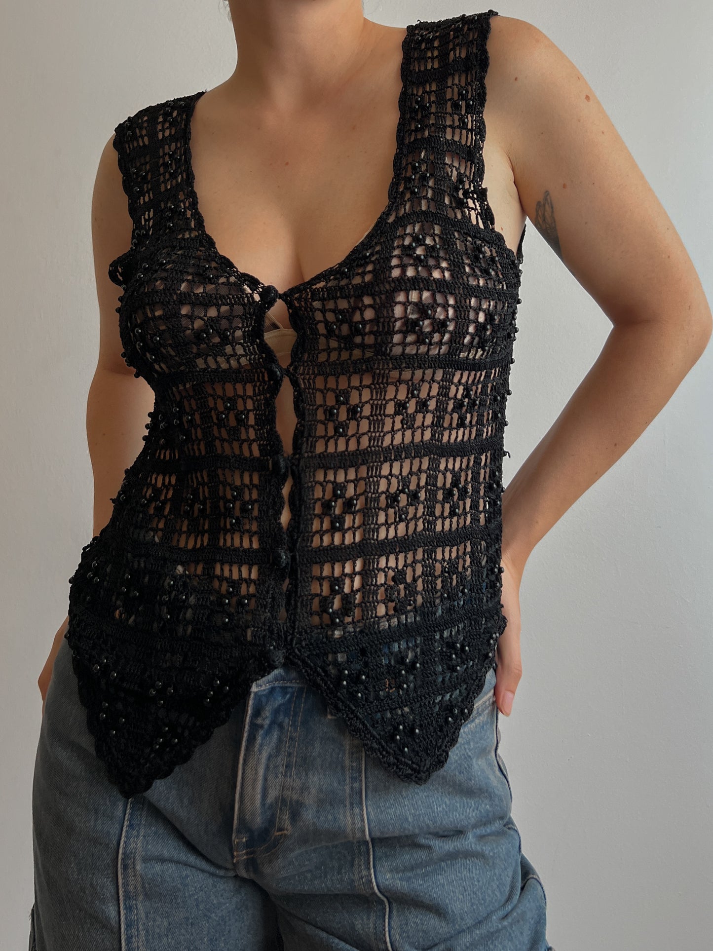 Handmade crochet gilet