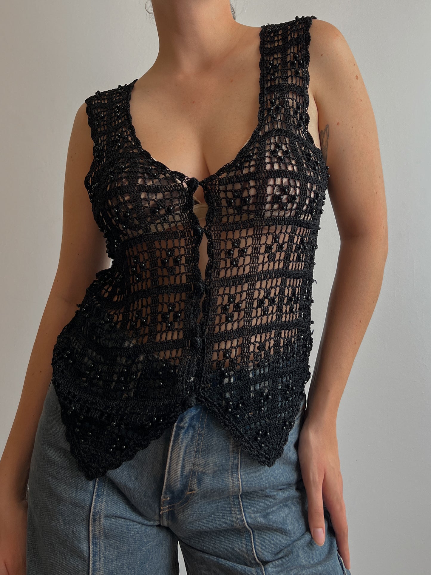 Handmade crochet gilet