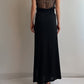 Pure viscose black long skirt