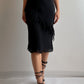 Pure silk black skirt