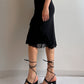 Pure silk black skirt