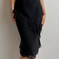 Pure silk black skirt