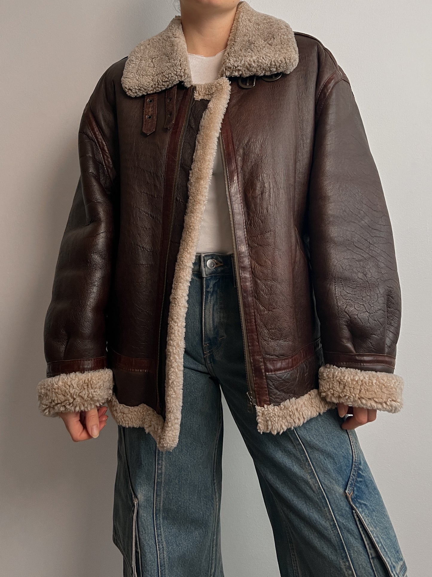 Real Shearling aviator jacket