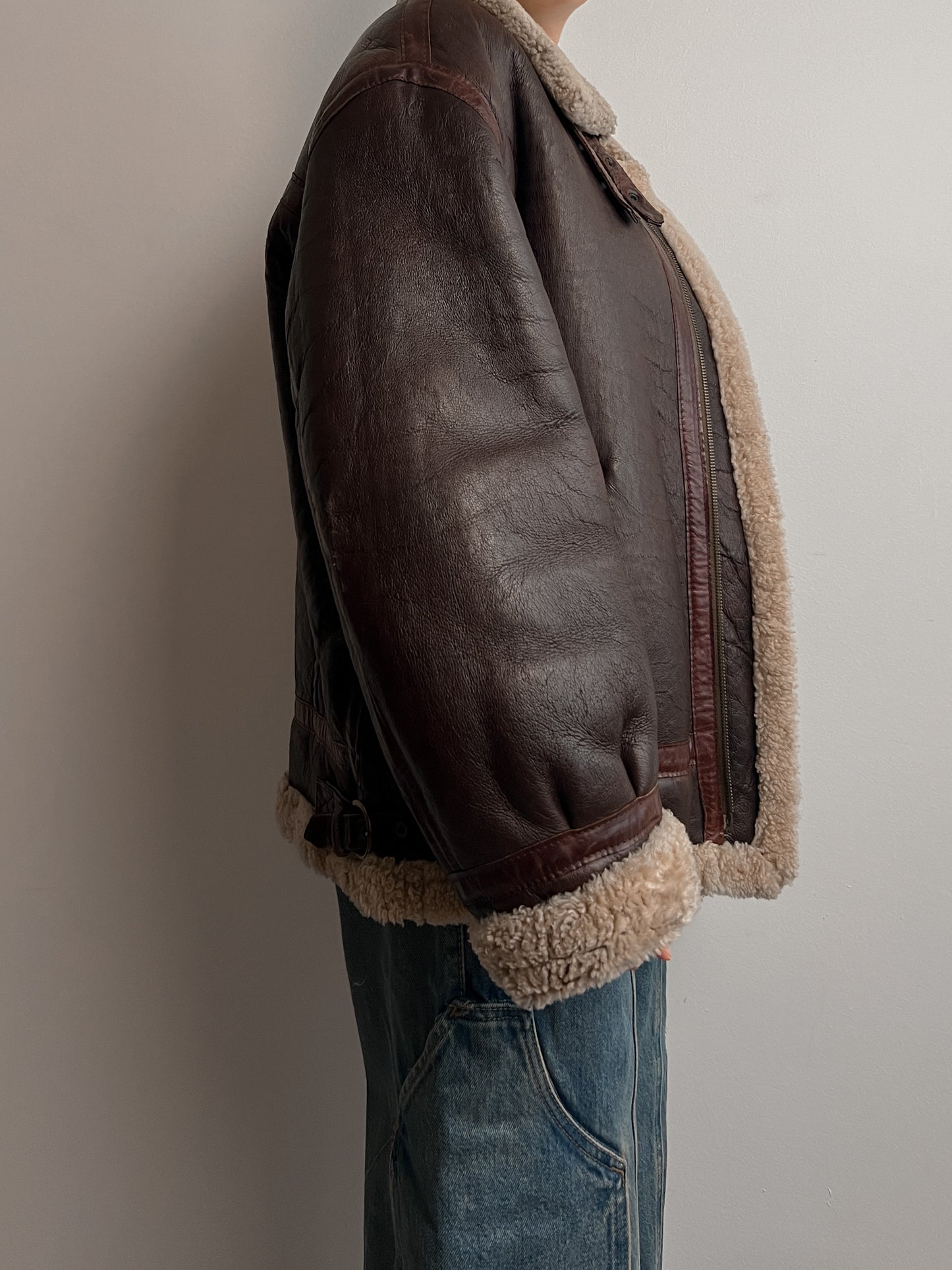 Real Shearling aviator jacket