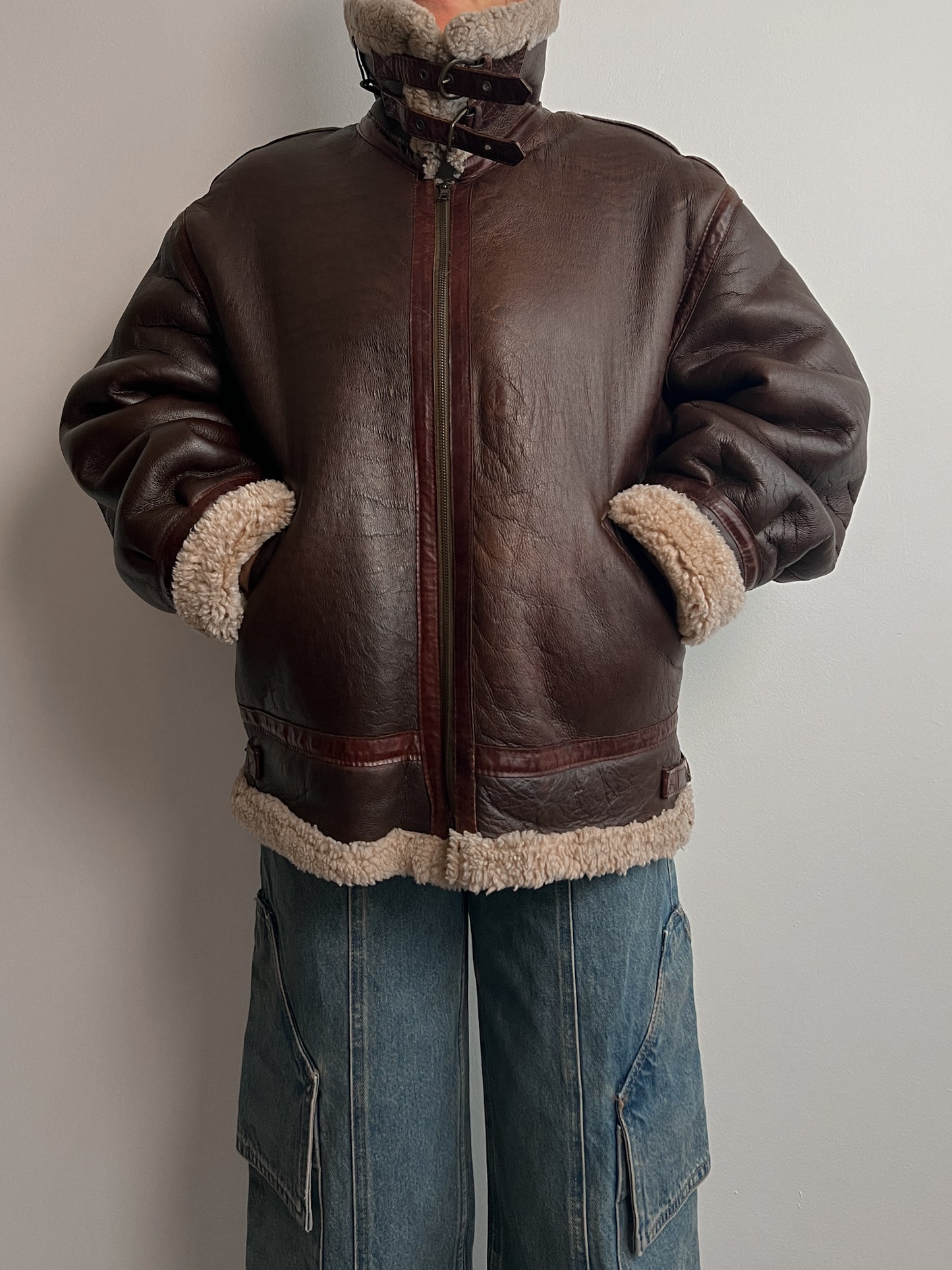 Real Shearling aviator jacket