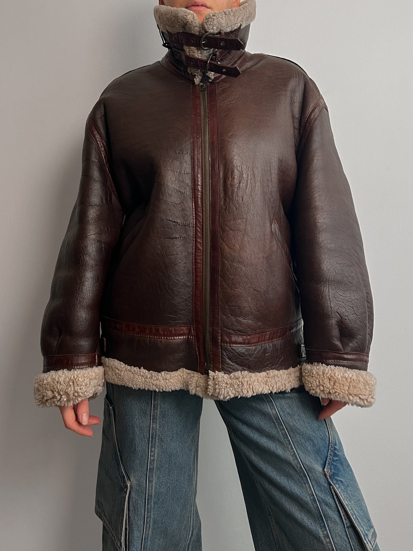 Real Shearling aviator jacket