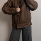 Real Shearling brown bomber