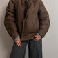 Real Shearling brown bomber