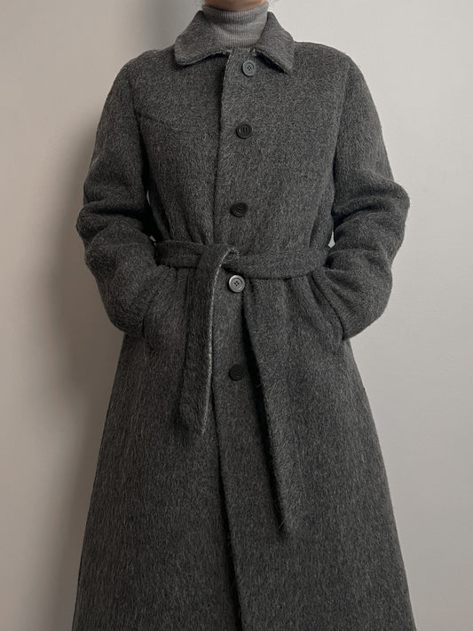 Alpaca and wool grey coat