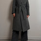 Alpaca and wool grey coat