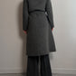 Alpaca and wool grey coat