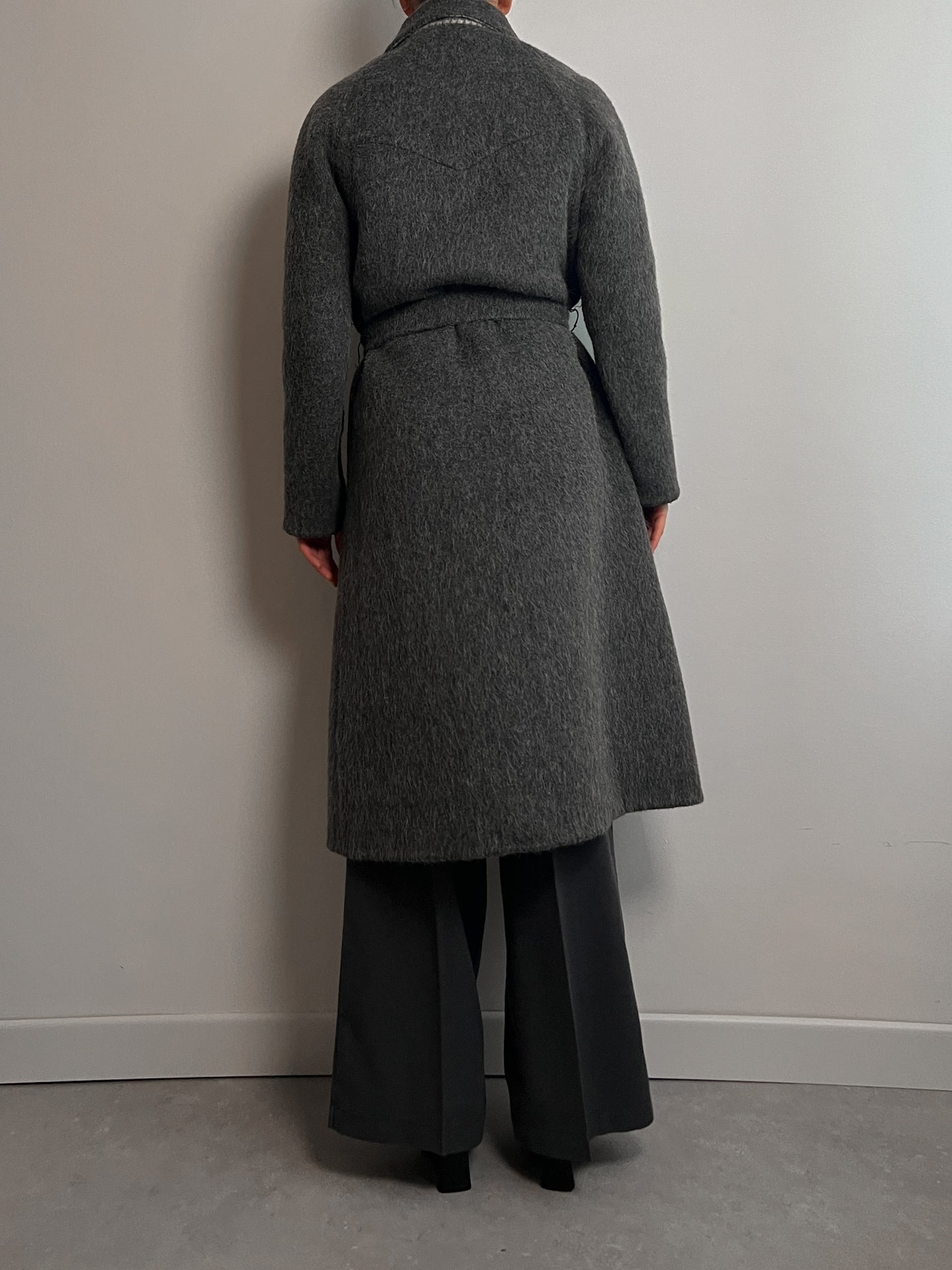 Alpaca and wool grey coat