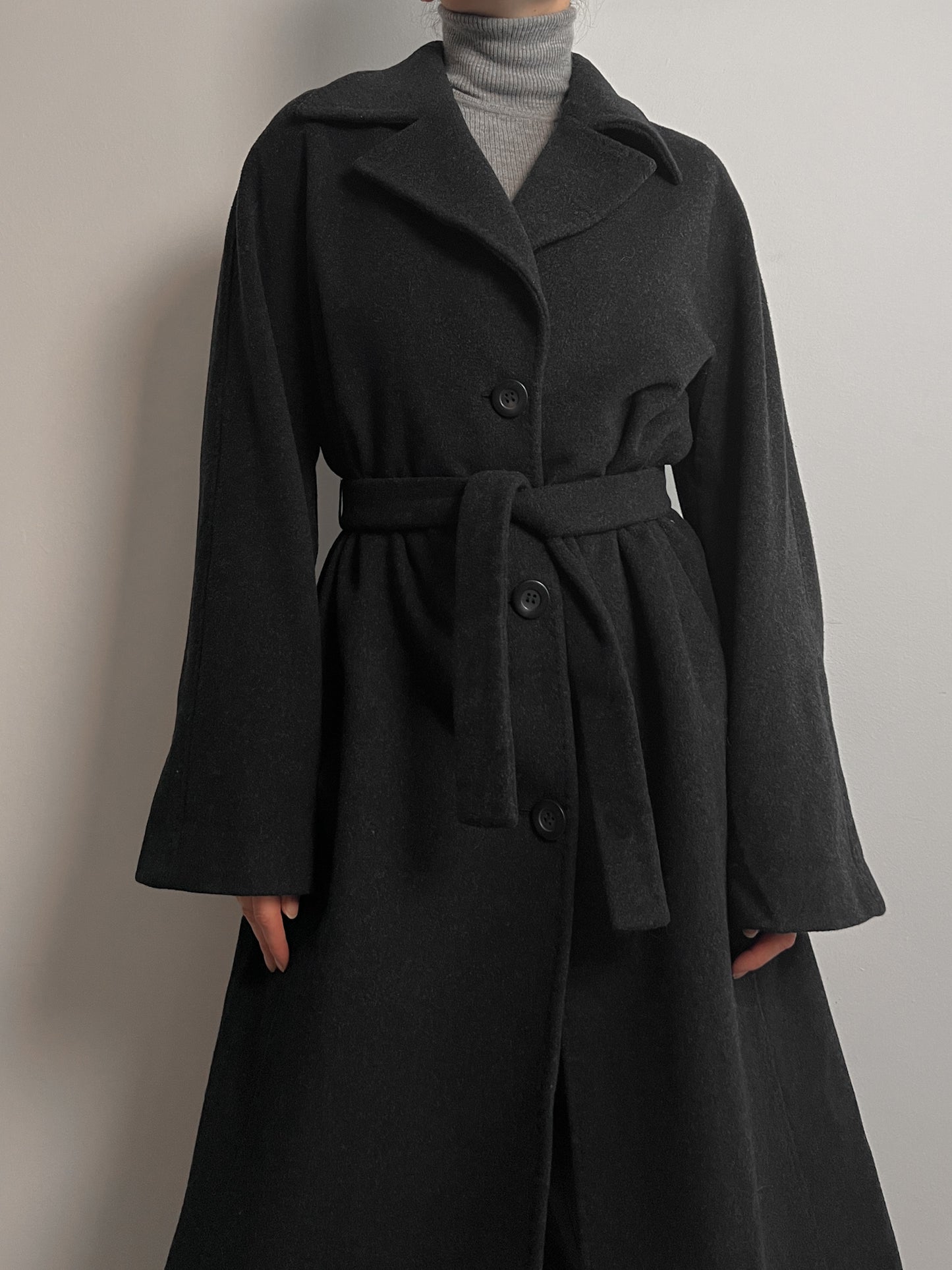 Luisa Spagnoli wool and cashmere grey coat