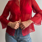 Pure silk red blouse