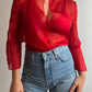 Pure silk red blouse