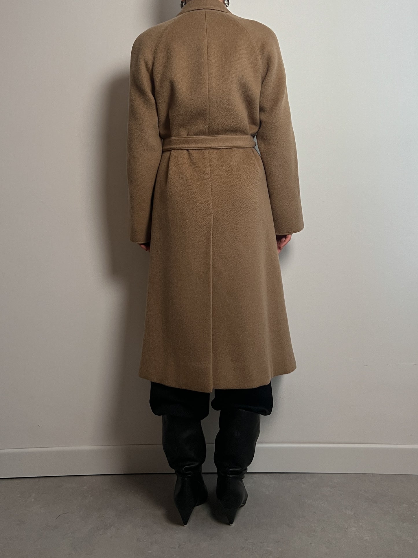 Wool camel long coat