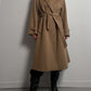 Wool camel long coat