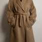 Wool camel long coat