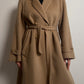 Wool camel long coat