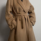 Wool camel long coat