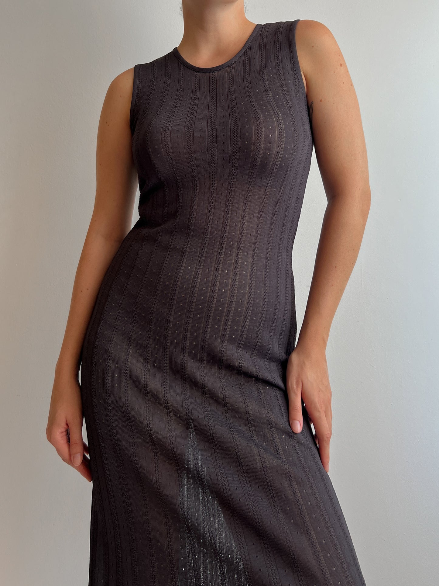 Pure viscose grey dress