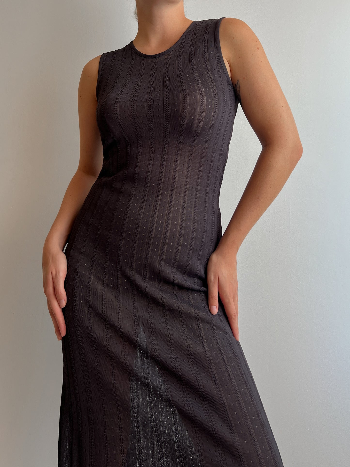 Pure viscose grey dress