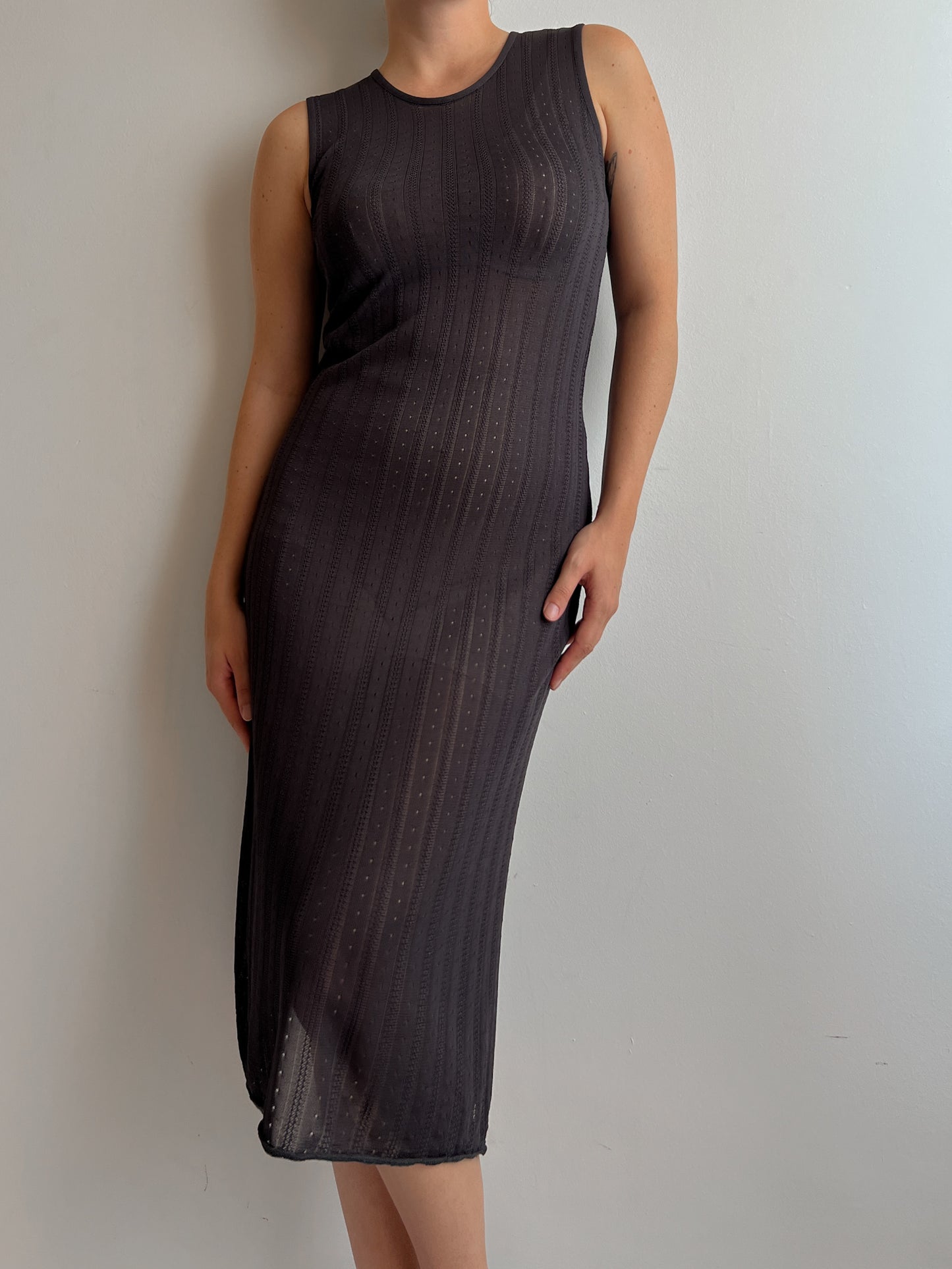 Pure viscose grey dress