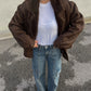 Real Shearling brown bomber