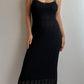 Viscose black long dress