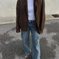 Real Shearling brown bomber