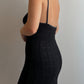 Viscose black long dress