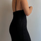 Viscose black long dress