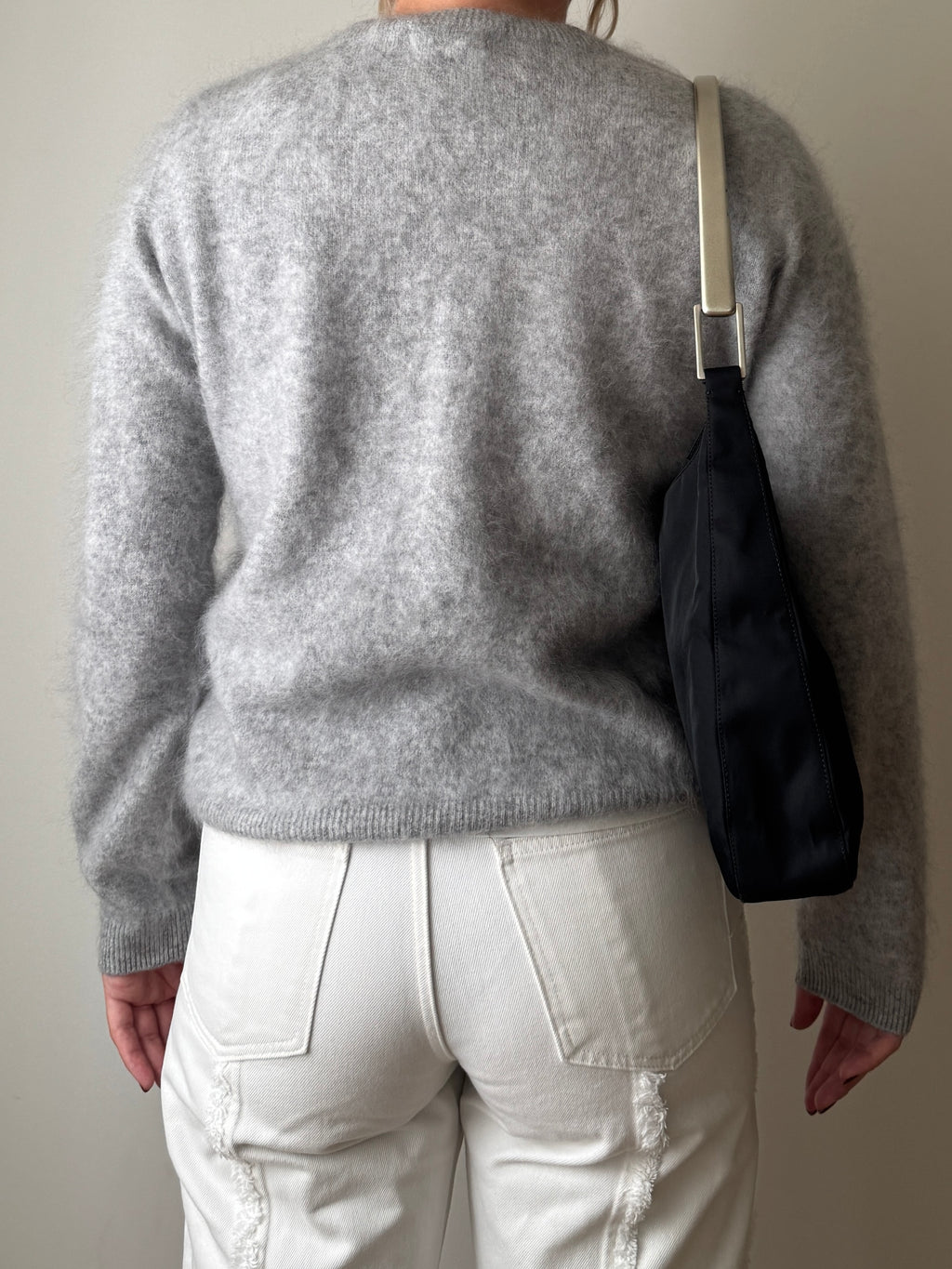 Cardigan in lana e cashmere - Grey