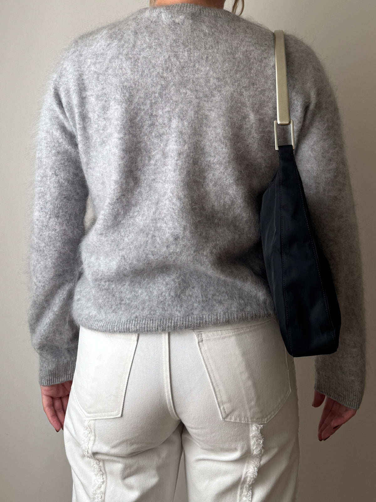 Cardigan in lana e cashmere - Grey