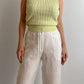 Linen and viscose white pants