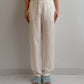 Linen and viscose white pants