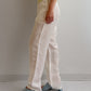 Linen and viscose white pants