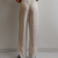 Linen and viscose white pants