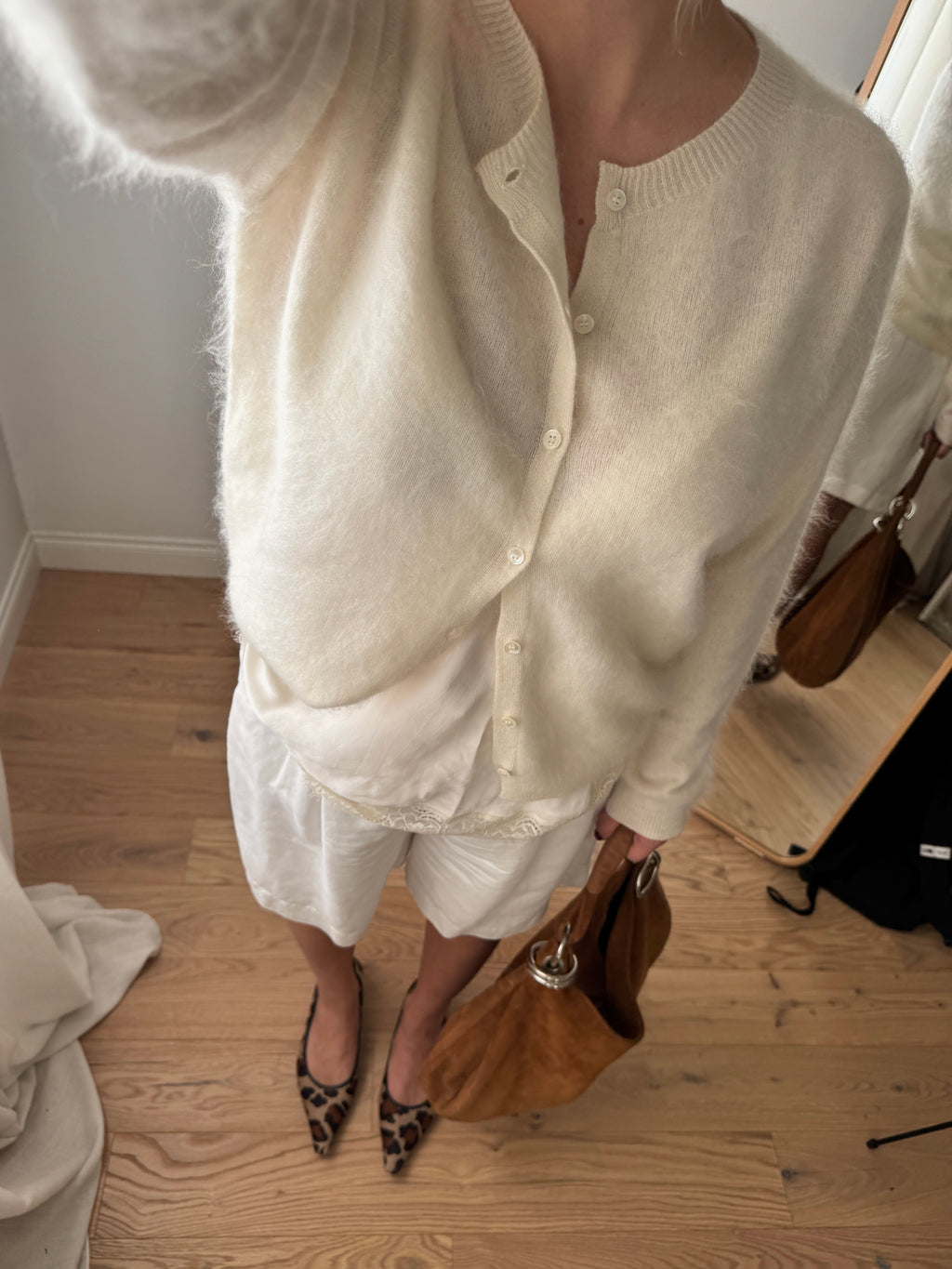 Cardigan in lana e cashmere - Milk