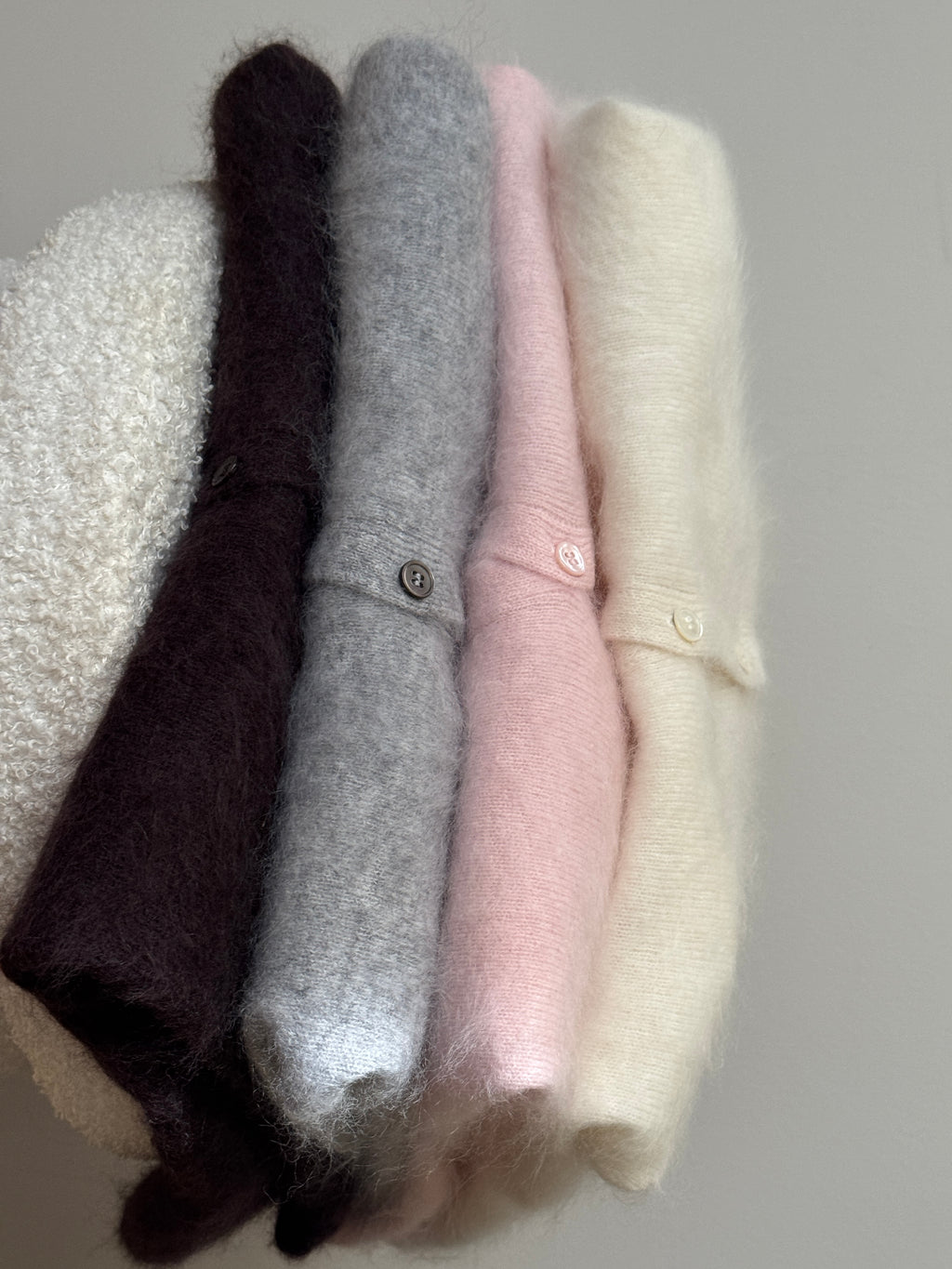 Cardigan in lana e cashmere - Grey