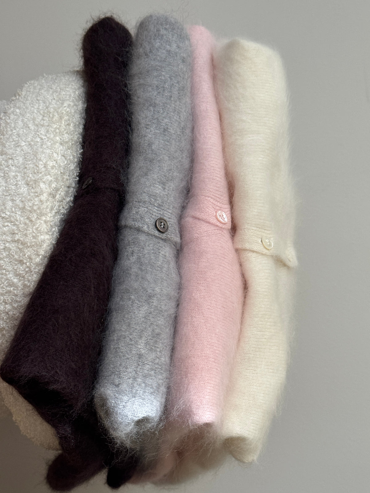 Cardigan in lana e cashmere - Grey