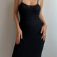 Viscose black long dress