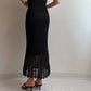 Viscose black long dress