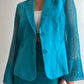 Pure linen turquoise blazer