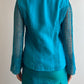 Pure linen turquoise blazer