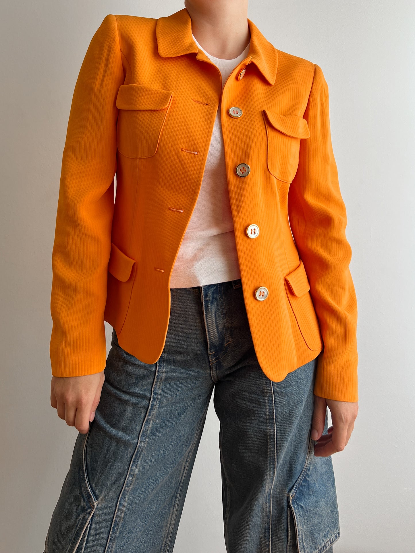 Ribbed orange jacket