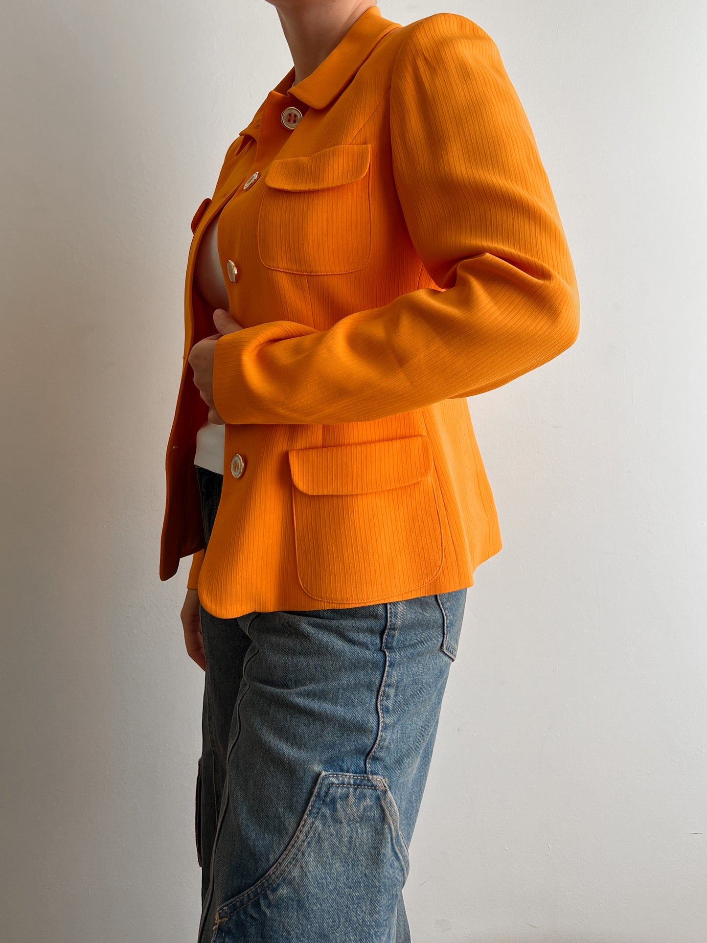 Ribbed orange jacket