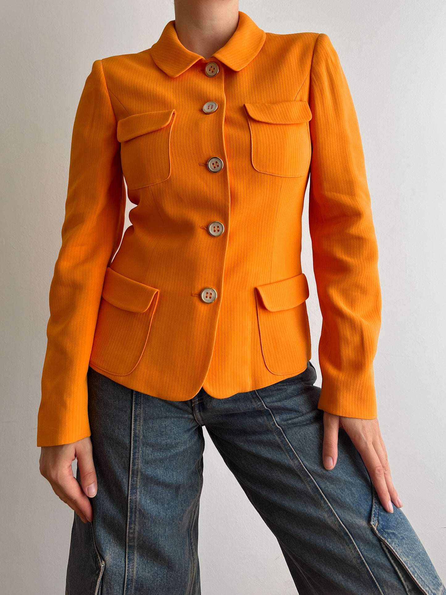 Ribbed orange jacket