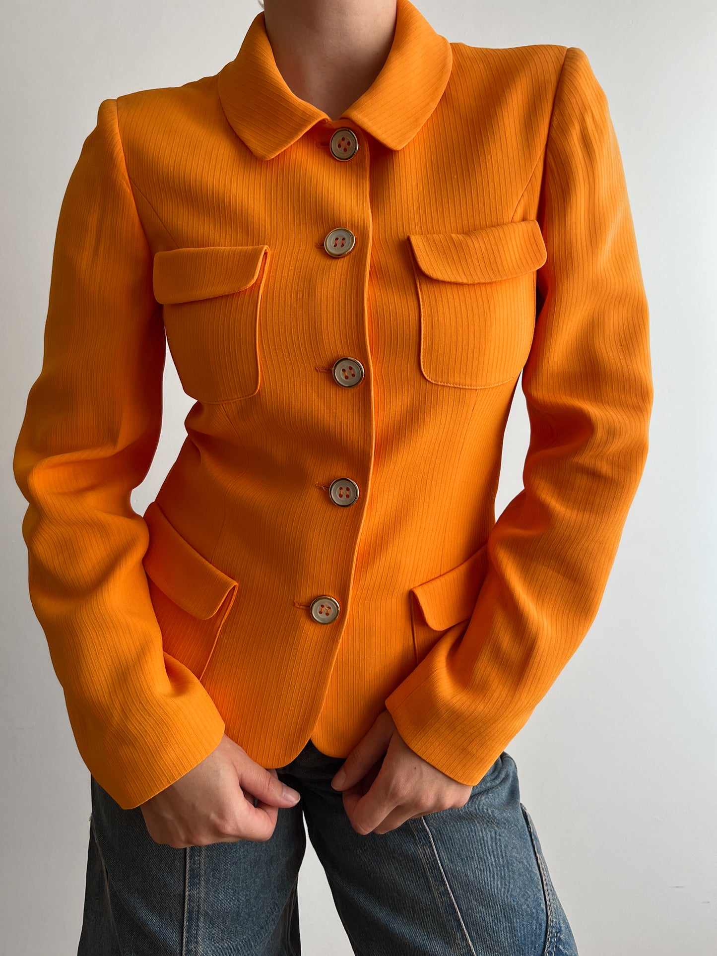 Ribbed orange jacket